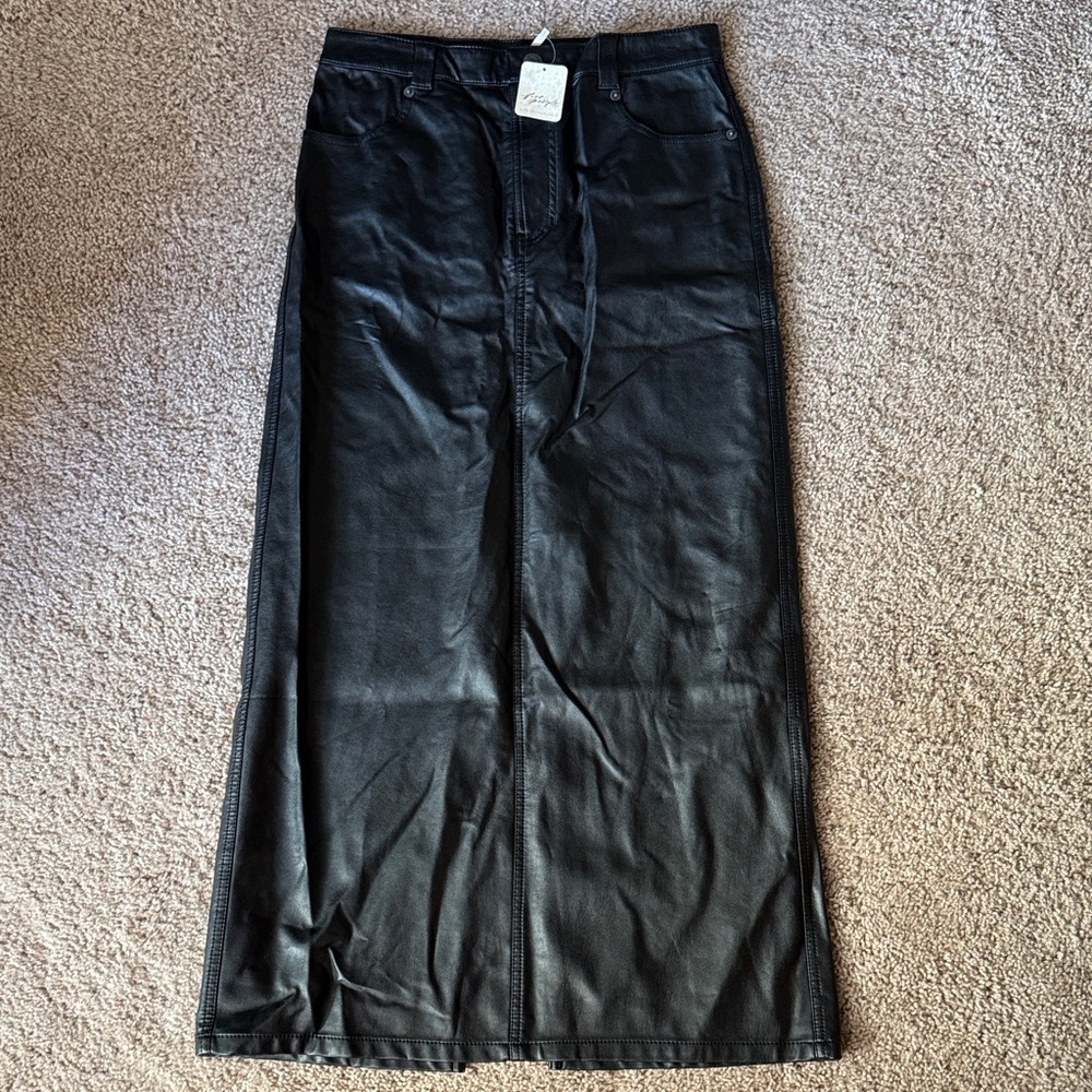 We The Free Black Maxi Skirt